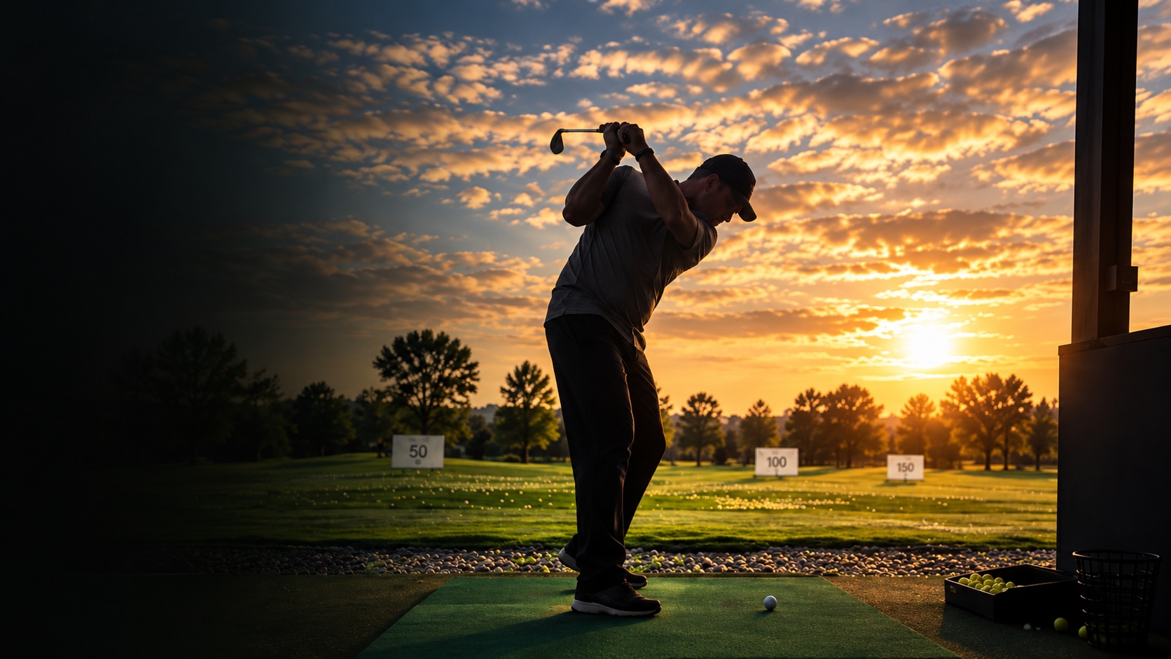 Philipp Künne beim Golftraining
